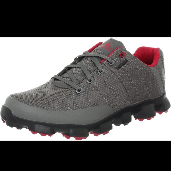 NEW Adidas Crossflex Men's Golf Shoes Iron / Black Red Size Size 8.5 Q46613 NWT - Picture 9 of 11